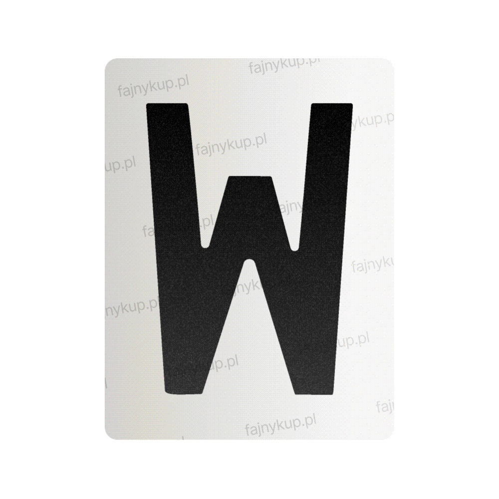 Nanofilm do polskich tablic rejestracyjnych - Symbol "W"