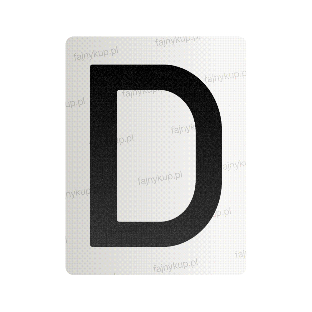 Nanofilm do polskich tablic rejestracyjnych - Symbol "D"