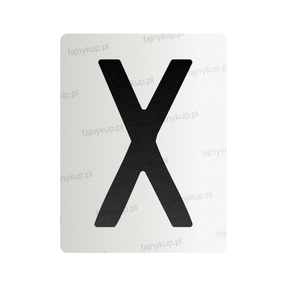 Nanofilm dla polskich tablic rejestracyjnych - Symbol "X"