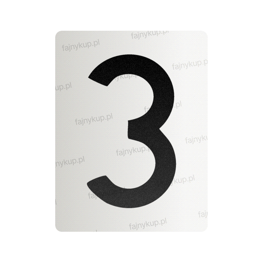 Nanofilm do polskich tablic rejestracyjnych - symbol „3”
