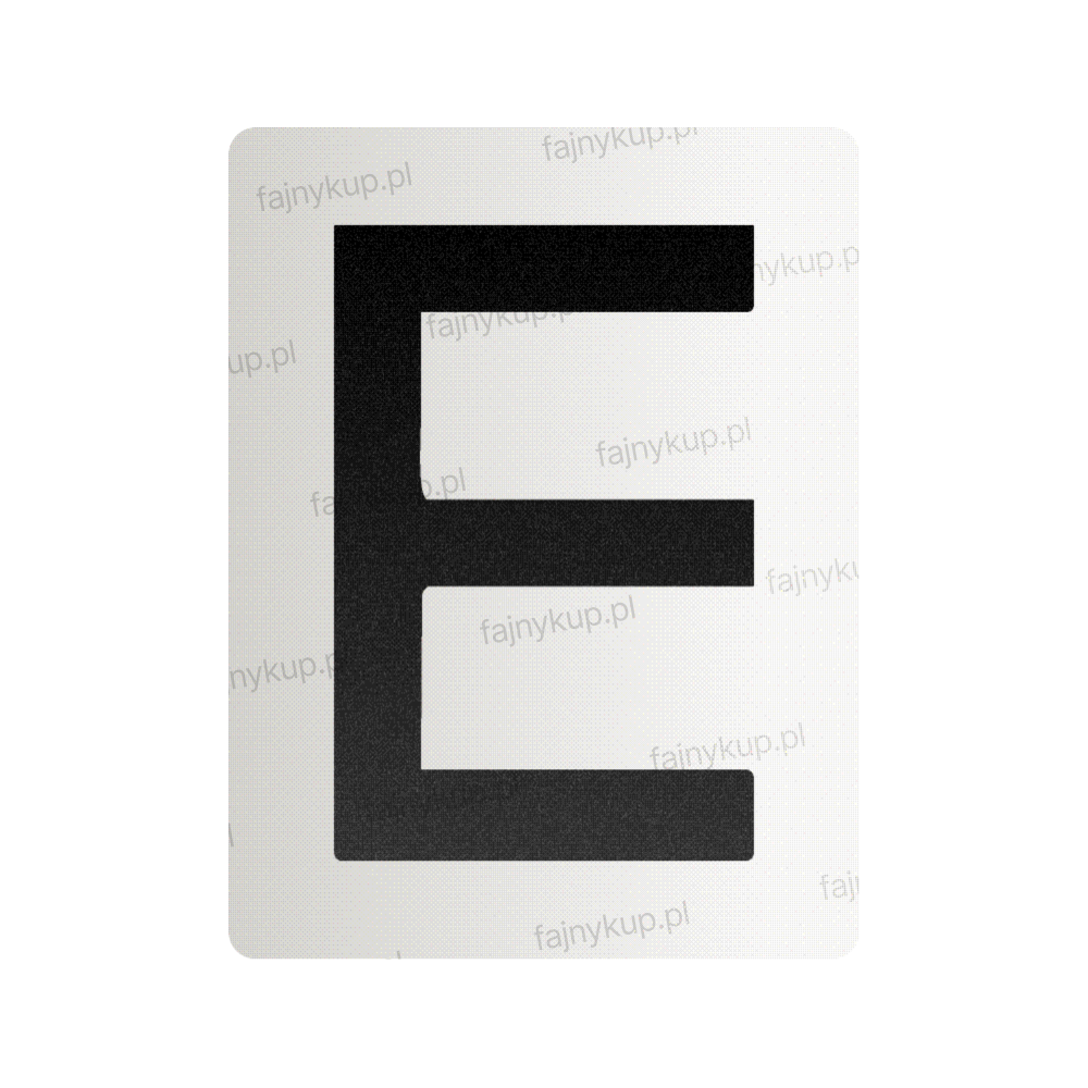 Nanofilm na polskie tablice rejestracyjne - Symbol "E"