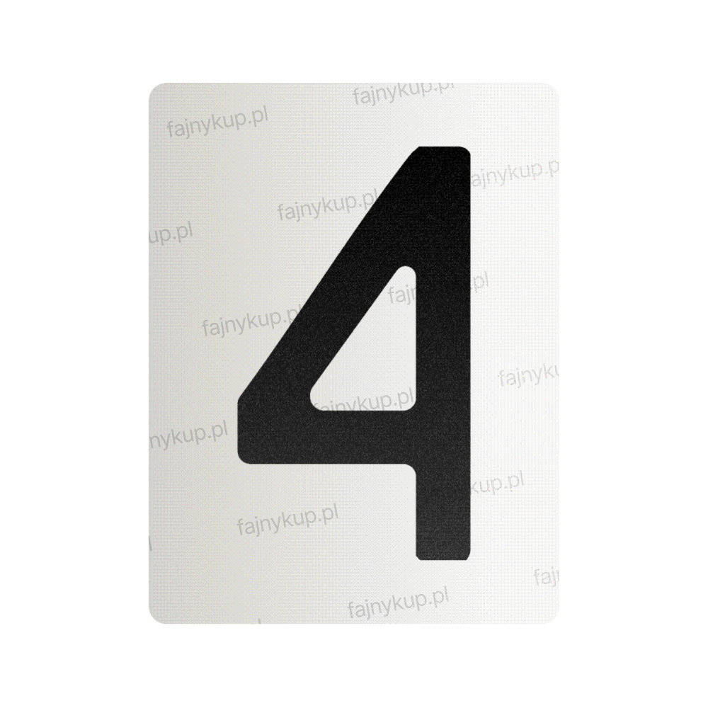 Nanofilm na polskie tablice rejestracyjne - Symbol "4"