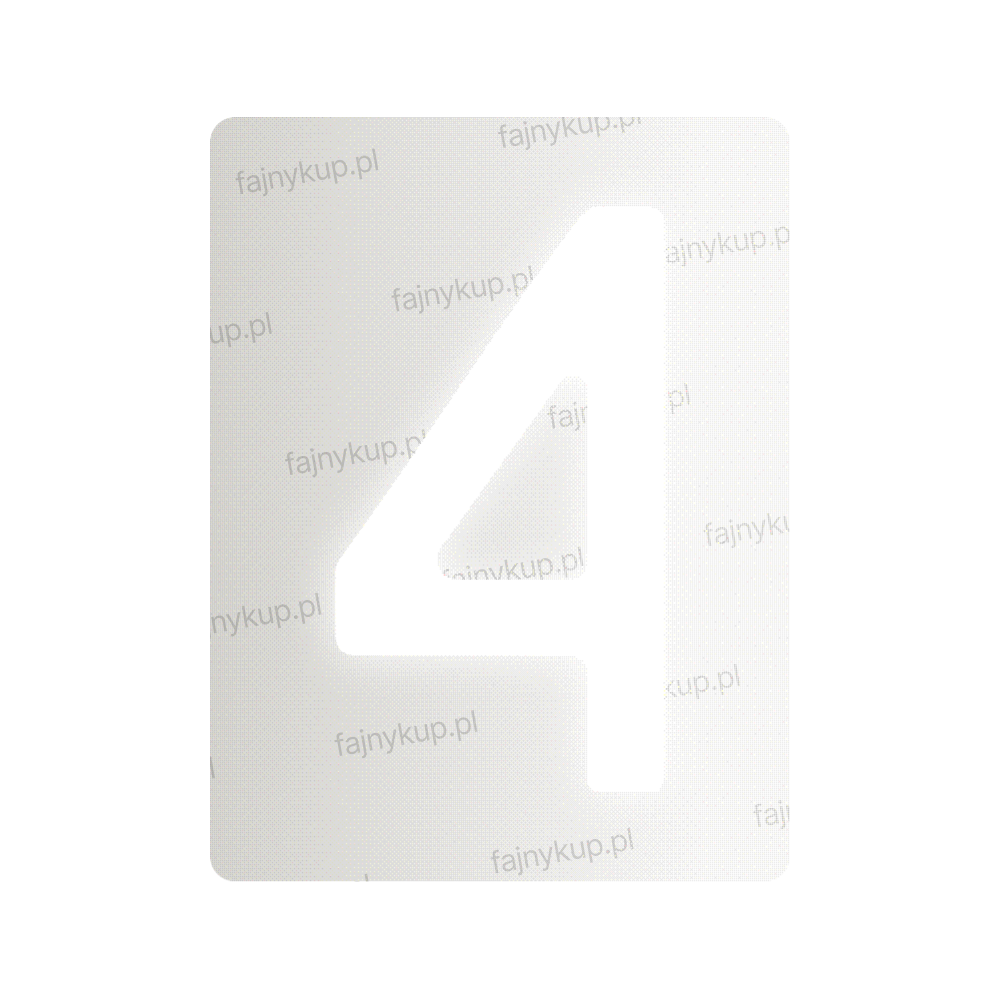 Nanofilm na polskie tablice rejestracyjne - Symbol "4"