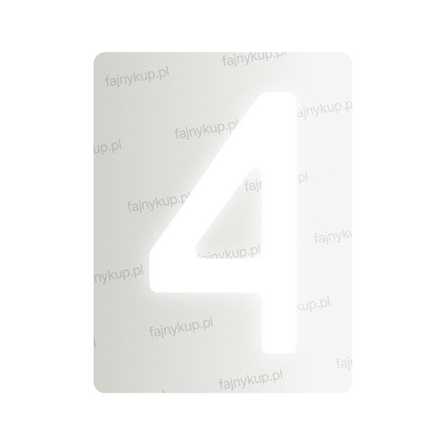 Nanofilm na polskie tablice rejestracyjne - Symbol "4"