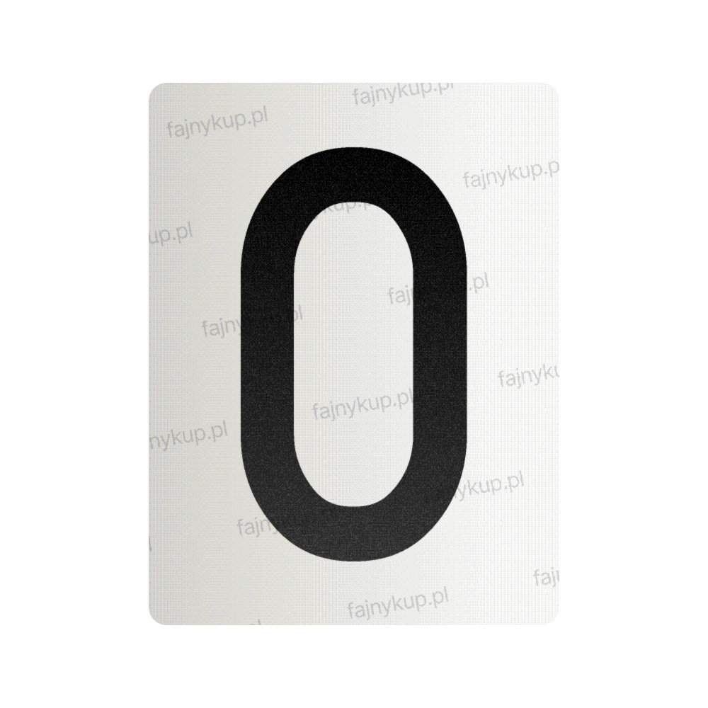 Nanofilm do polskich tablic rejestracyjnych - Symbol "0"