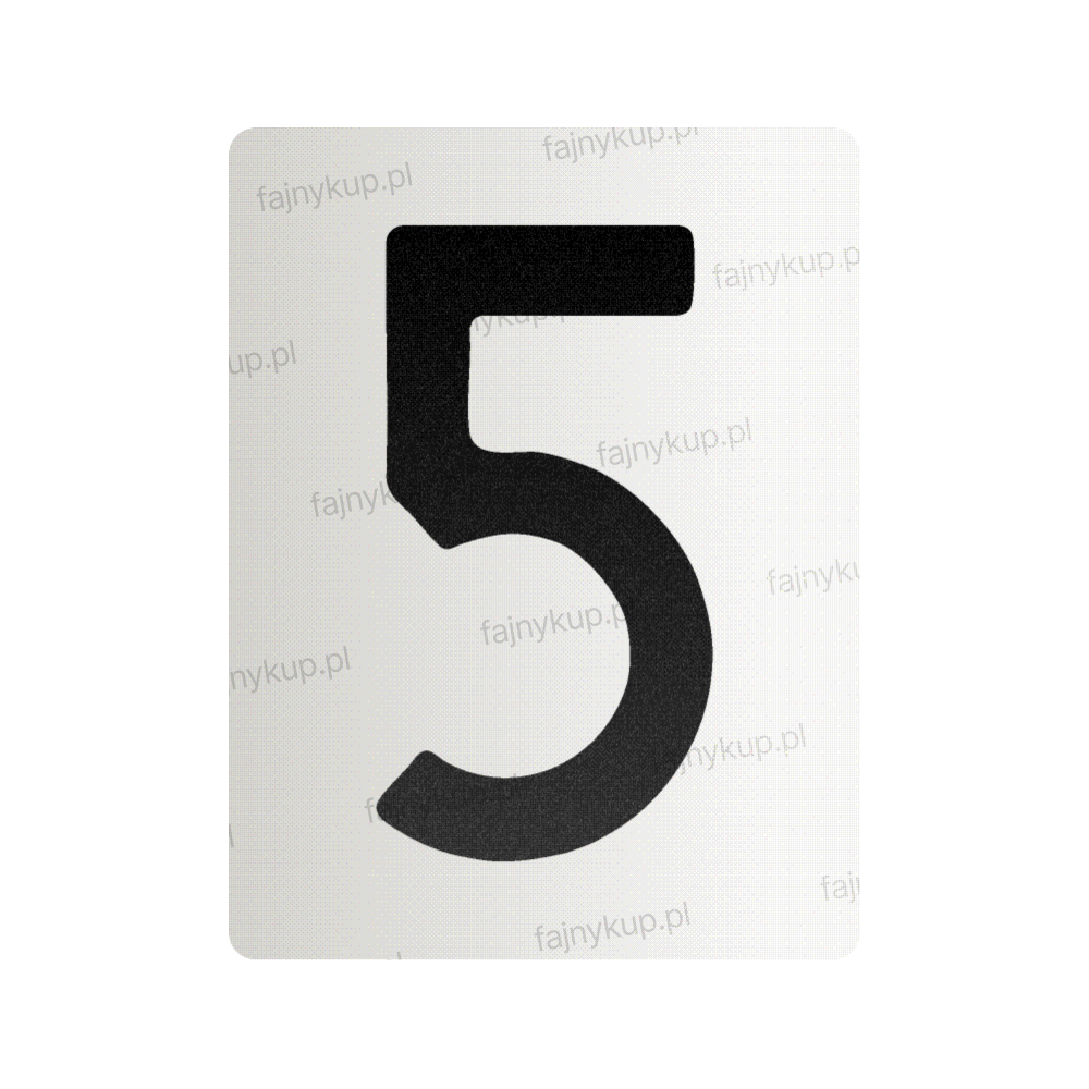 Nanofilm na polskie tablice rejestracyjne - Symbol "5"