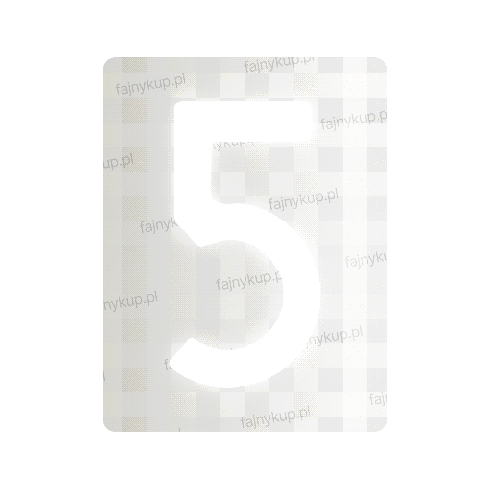 Nanofilm na polskie tablice rejestracyjne - Symbol "5"