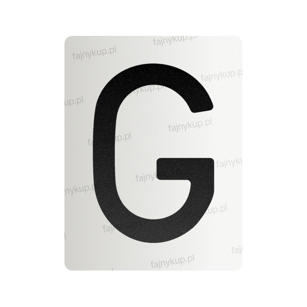 Nanofilm na polskie tablice rejestracyjne - Symbol "G"