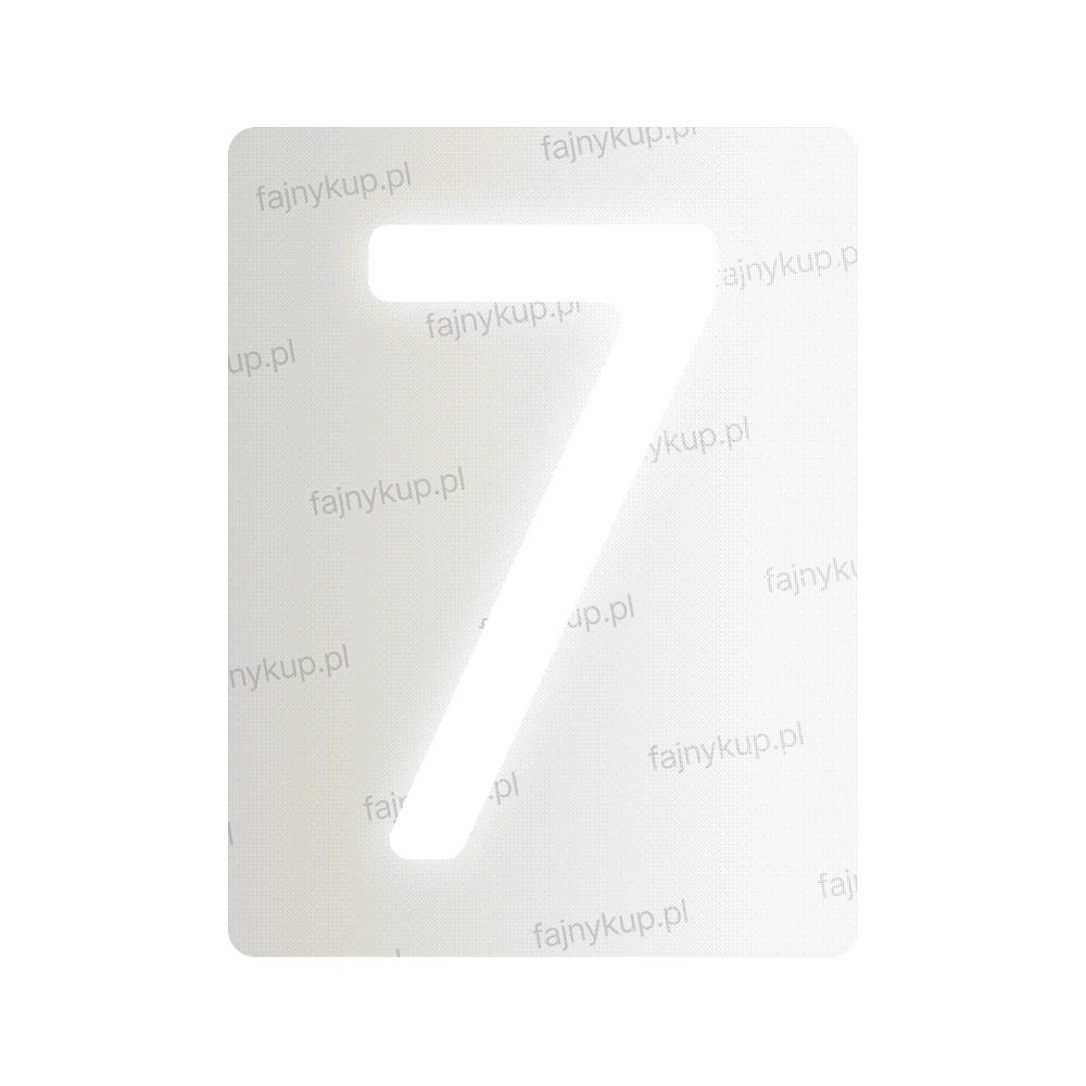 Nanofilm na polskie tablice rejestracyjne - symbol „7”