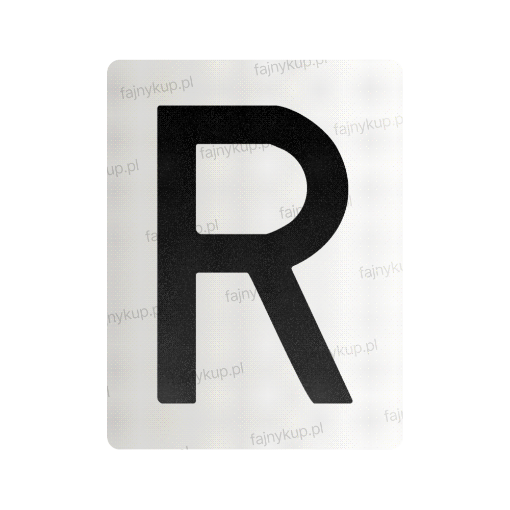 Nanofilm do polskich tablic rejestracyjnych - Symbol "R"