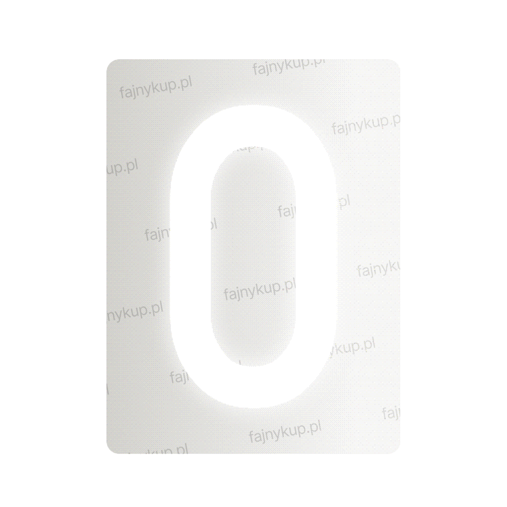 Nanofolia do tablic rejestracyjnych w Polsce (Szerokie) - Symbol "0"