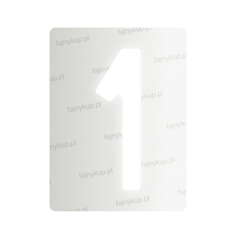 Nanofolia do tablic rejestracyjnych w Polsce (Szerokie) - Symbol "1"