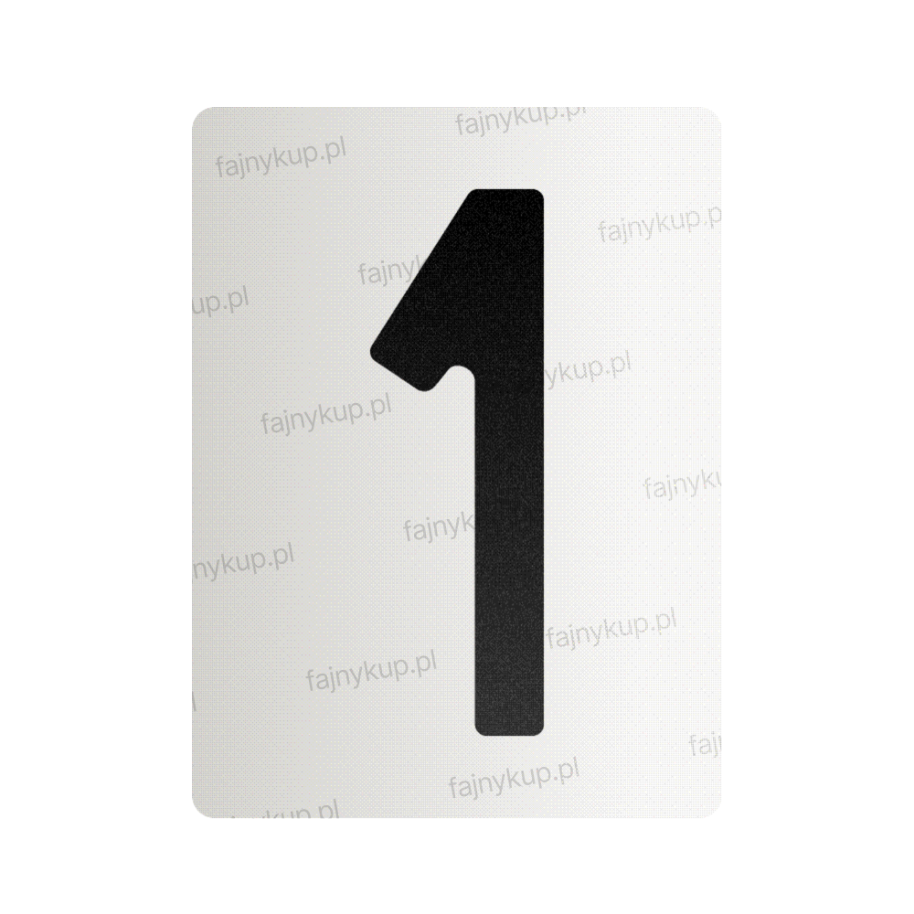 Nanofolia do tablic rejestracyjnych w Polsce (Szerokie) - Symbol "1"