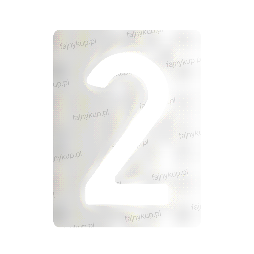 Nanofolia do tablic rejestracyjnych w Polsce (Szerokie) - Symbol "2"
