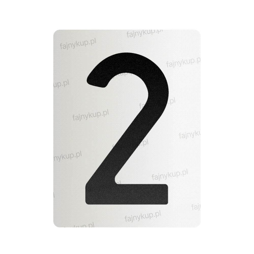 Nanofolia do tablic rejestracyjnych w Polsce (Szerokie) - Symbol "2"