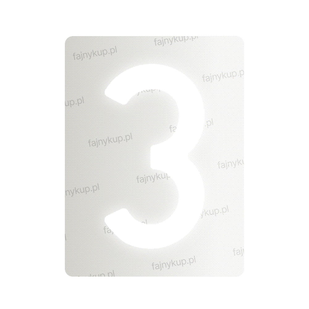 Nanofolia do tablic rejestracyjnych w Polsce (Szerokie) - Symbol "3"