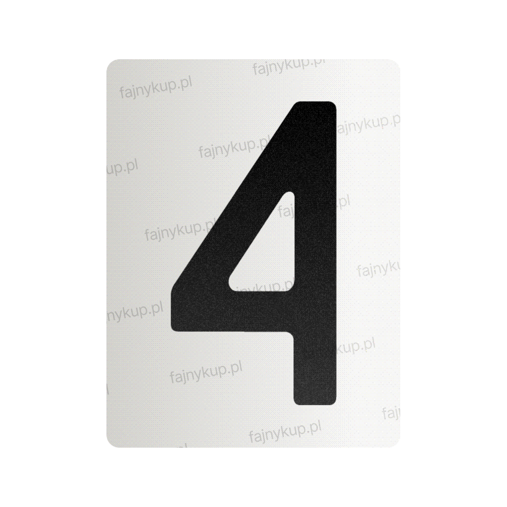 Nanofolia do tablic rejestracyjnych w Polsce (Szerokie) - Symbol "4"