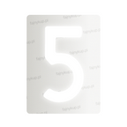 Nanofolia do tablic rejestracyjnych w Polsce (Szerokie) - Symbol "5"