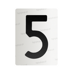 Nanofolia do tablic rejestracyjnych w Polsce (Szerokie) - Symbol "5"