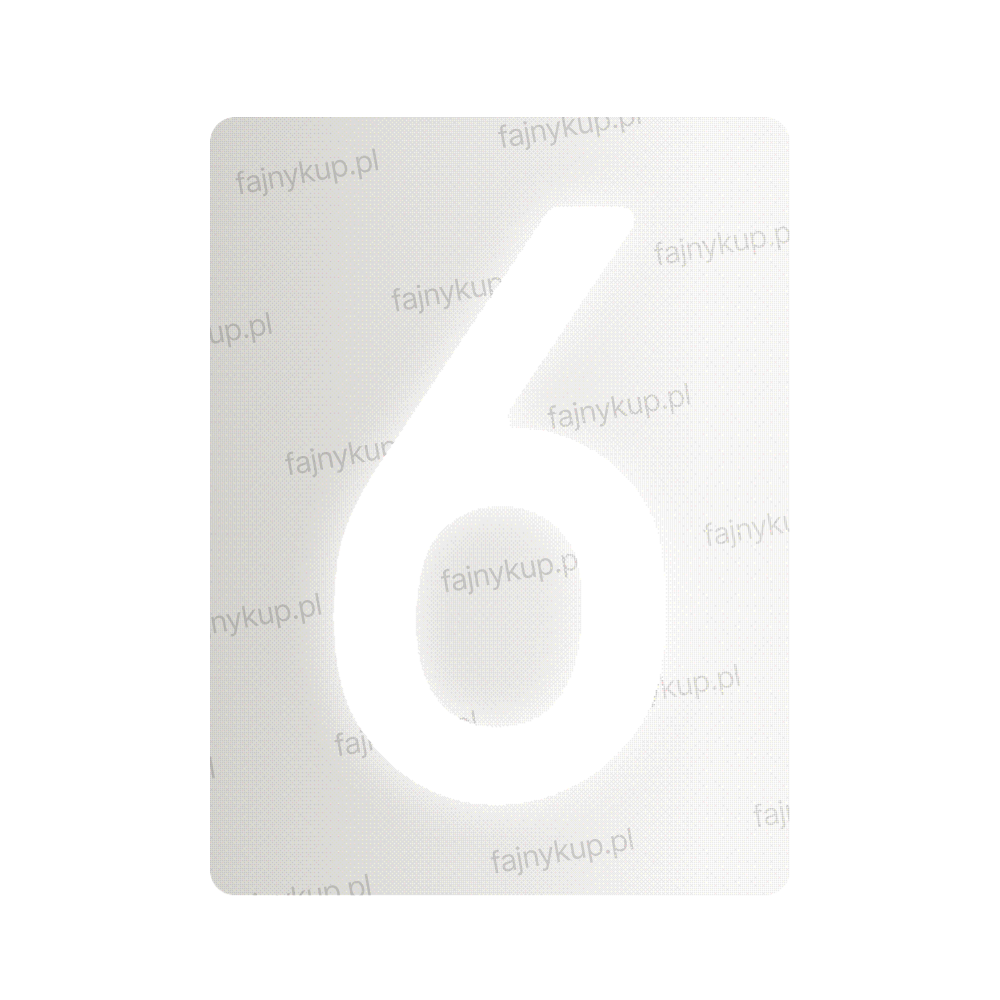 Nanofolia do tablic rejestracyjnych w Polsce (Szerokie) - Symbol "6"