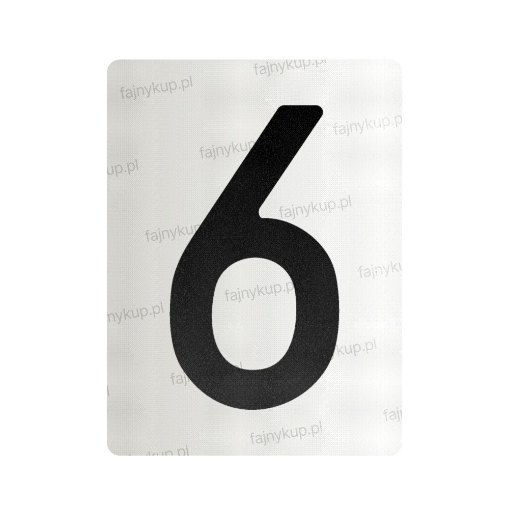 Nanofolia do tablic rejestracyjnych w Polsce (Szerokie) - Symbol "6"
