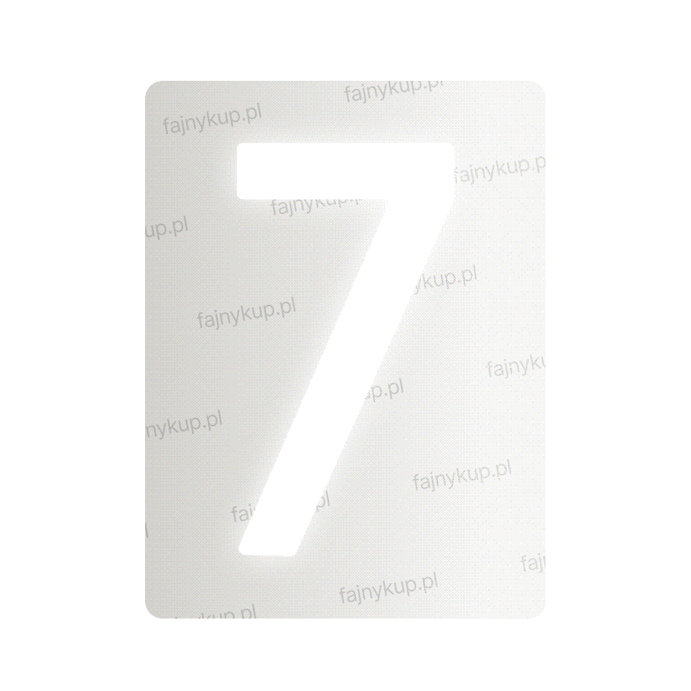 Nanofolia do tablic rejestracyjnych w Polsce (Szerokie) - Symbol "7"