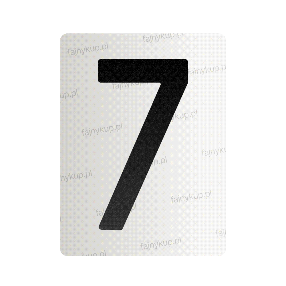 Nanofolia do tablic rejestracyjnych w Polsce (Szerokie) - Symbol "7"