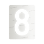 Nanofolia do tablic rejestracyjnych w Polsce (Szerokie) - Symbol "8"