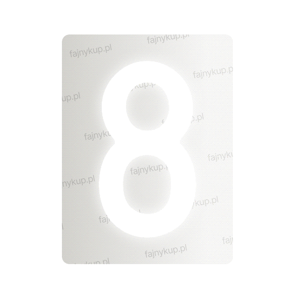 Nanofolia do tablic rejestracyjnych w Polsce (Szerokie) - Symbol "8"