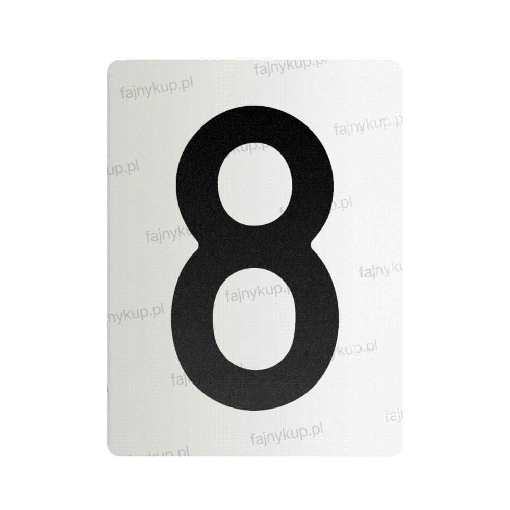 Nanofolia do tablic rejestracyjnych w Polsce (Szerokie) - Symbol "8"