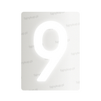Nanofolia do tablic rejestracyjnych w Polsce (Szerokie) - Symbol "9"