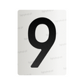 Nanofolia do tablic rejestracyjnych w Polsce (Szerokie) - Symbol "9"