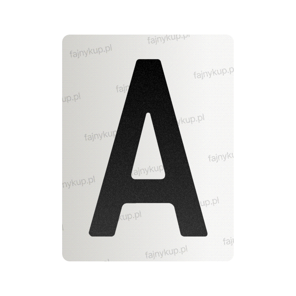Nanofolia do tablic rejestracyjnych w Polsce (Szerokie) - Symbol "A"