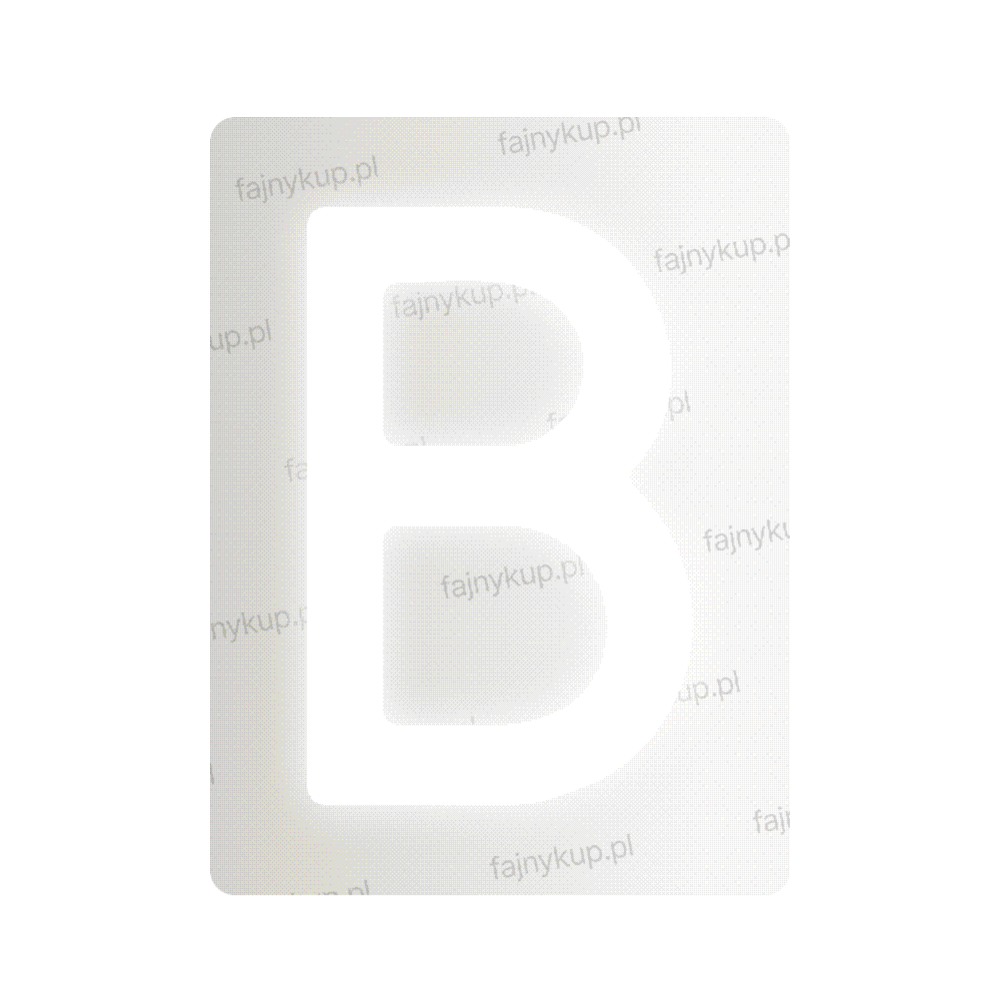 Nanofolia do tablic rejestracyjnych w Polsce (Szerokie) - Symbol "B"