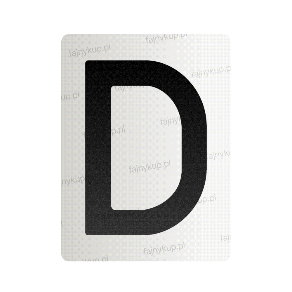 Nanofolia do tablic rejestracyjnych w Polsce (Szerokie) - Symbol "D"