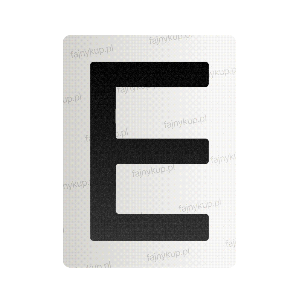 Nanofolia do tablic rejestracyjnych Polski (Szerokie) - Symbol "E"