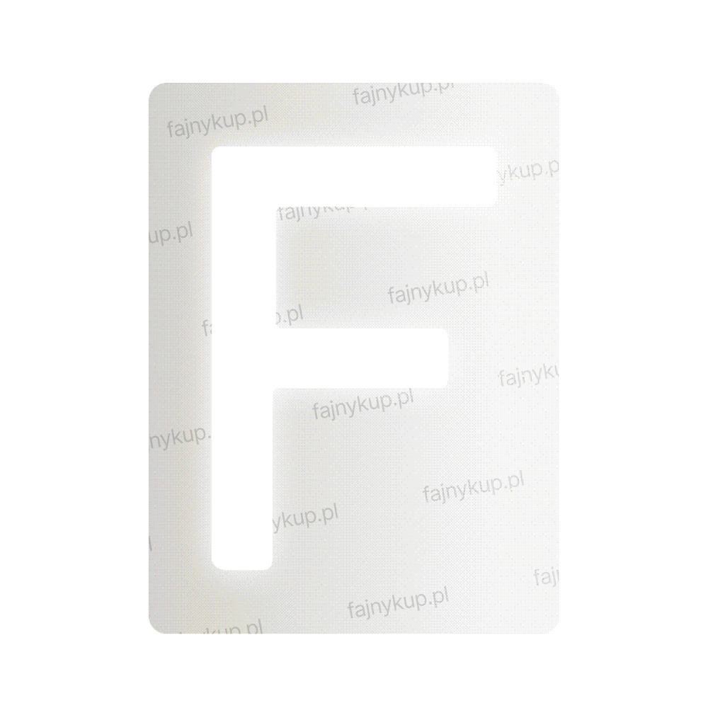 Nanofolia do tablic rejestracyjnych w Polsce (Szerokie) - Symbol "F"