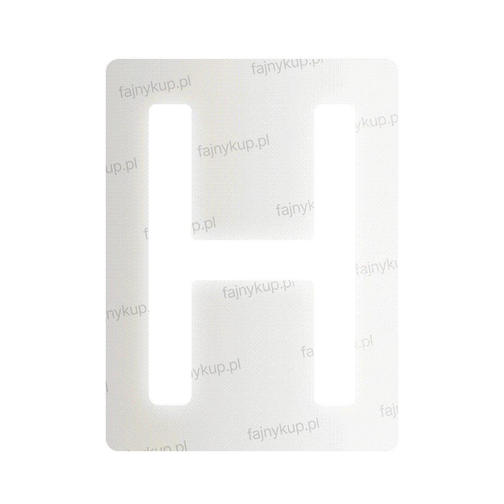 Nanofolia do tablic rejestracyjnych w Polsce (Szerokie) - Symbol "H"