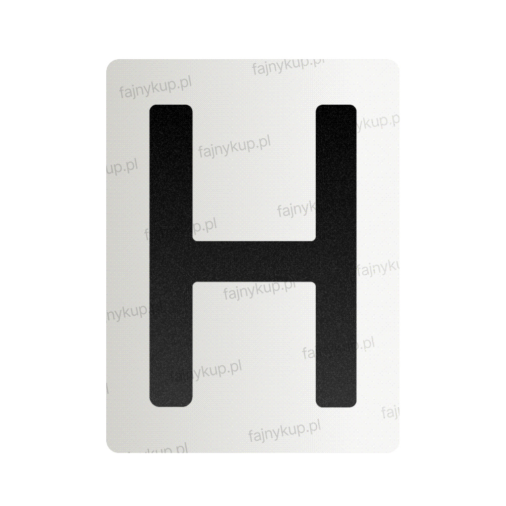 Nanofolia do tablic rejestracyjnych w Polsce (Szerokie) - Symbol "H"