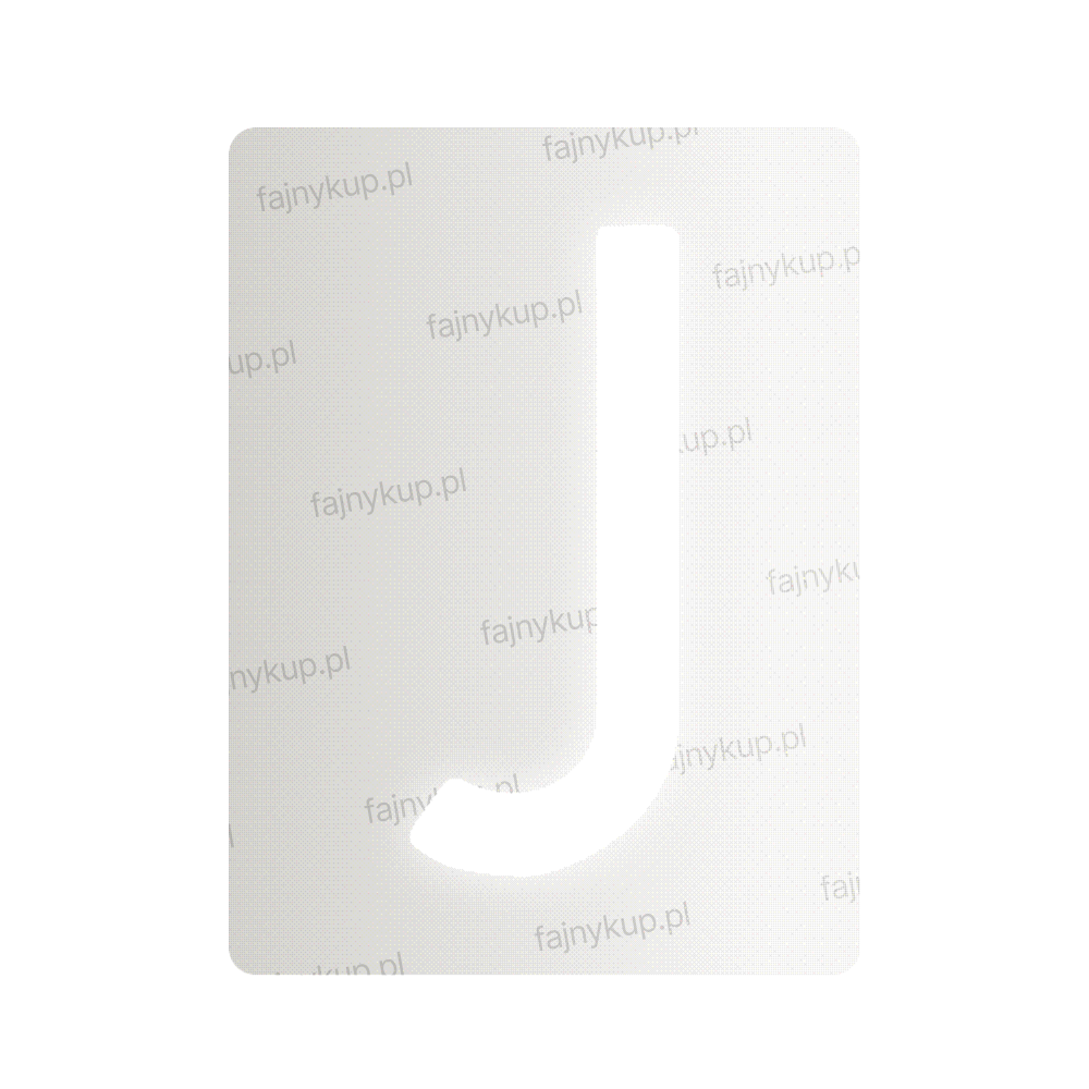 Nanofolia do tablic rejestracyjnych w Polsce (Szerokie) - Symbol "J"