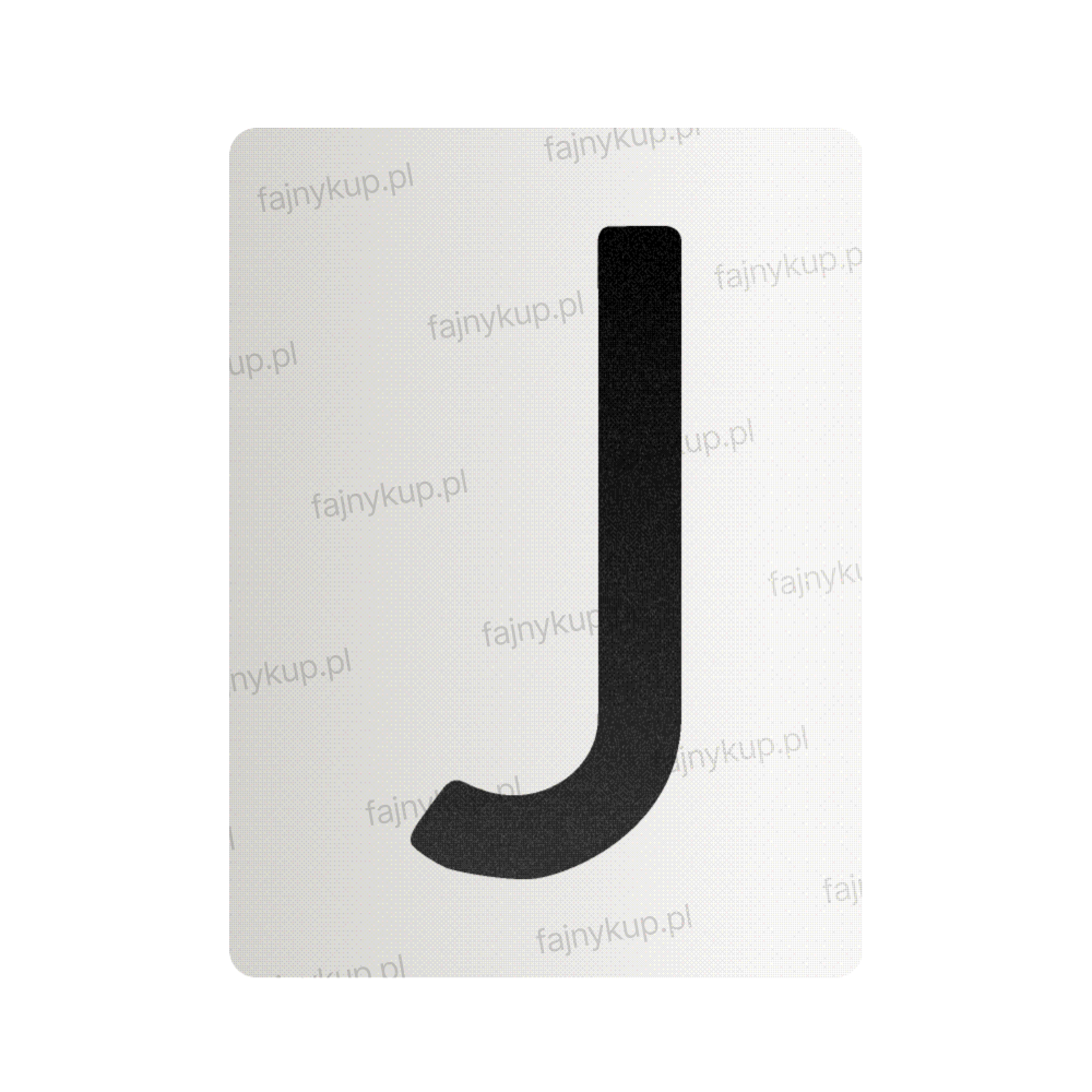 Nanofolia do tablic rejestracyjnych w Polsce (Szerokie) - Symbol "J"