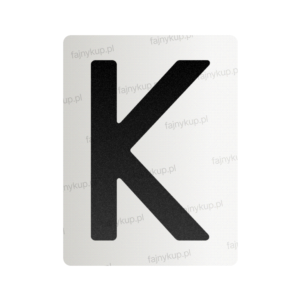 Nanofolia do tablic rejestracyjnych w Polsce (Szerokie) - Symbol "K"