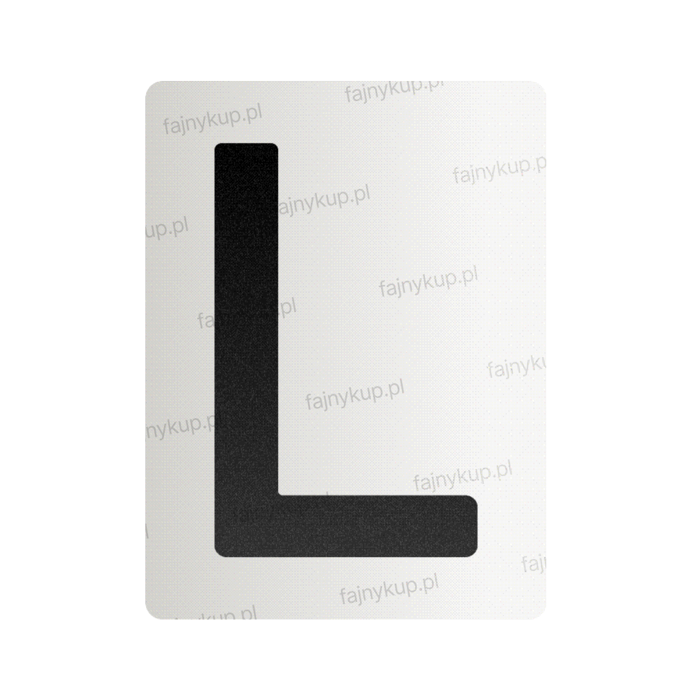 Nanofolia do tablic rejestracyjnych w Polsce (Szerokie) - Symbol "L"