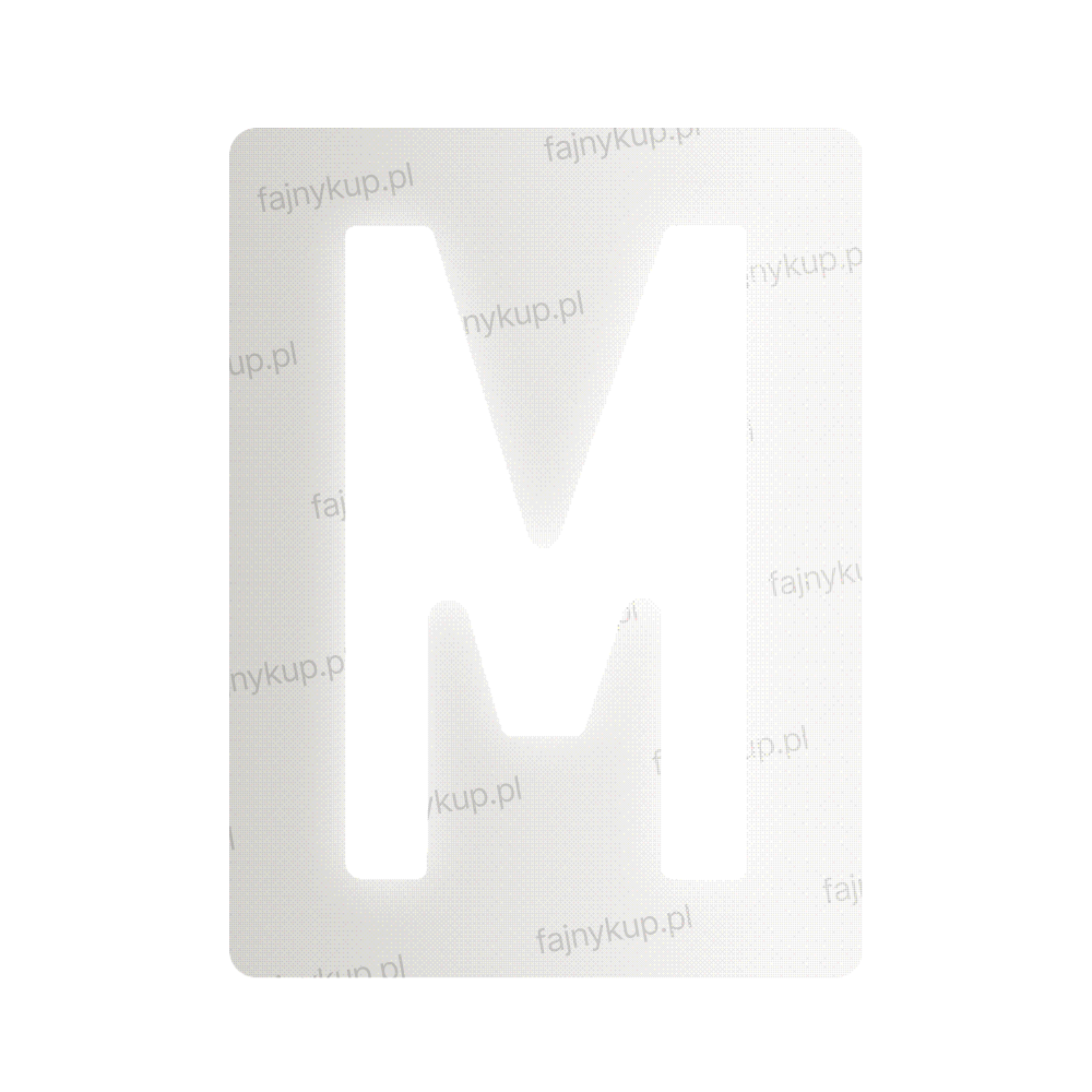 Nanofolia do tablic rejestracyjnych Polski (Szerokie) - Symbol "M"