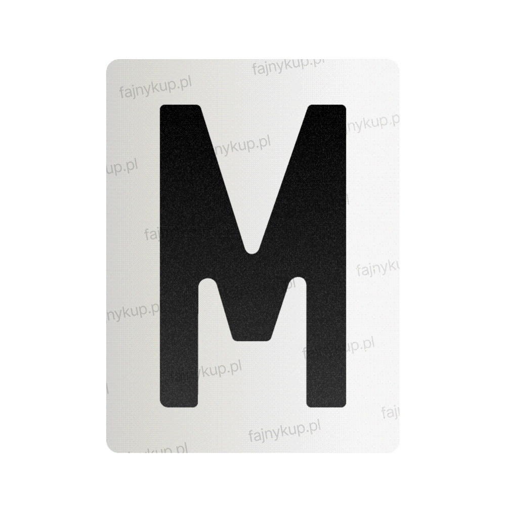 Nanofolia do tablic rejestracyjnych Polski (Szerokie) - Symbol "M"