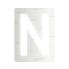 Nanofolia do tablic rejestracyjnych w Polsce (Szerokie) - Symbol "N"