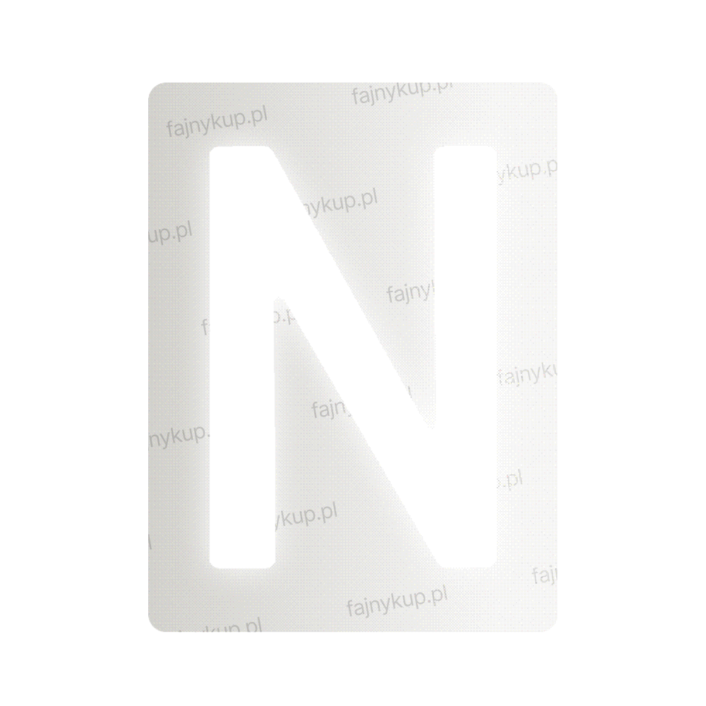Nanofolia do tablic rejestracyjnych w Polsce (Szerokie) - Symbol "N"