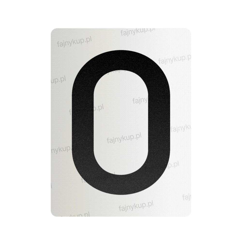 Nanofolia do tablic rejestracyjnych w Polsce (Szerokie) - Symbol "O"