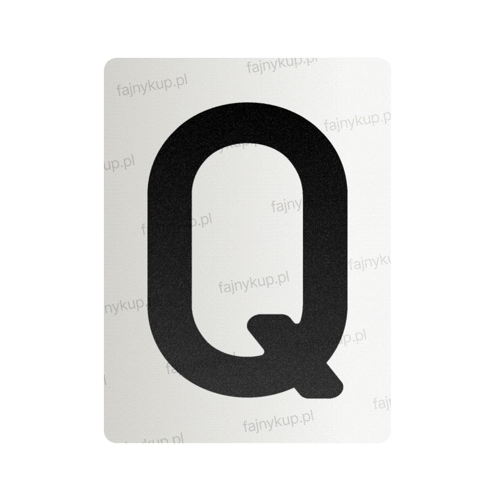 Nanofolia do tablic rejestracyjnych w Polsce (Szerokie) - Symbol "Q"
