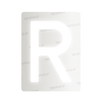 Nanofolia do tablic rejestracyjnych w Polsce (Szerokie) - Symbol "R"